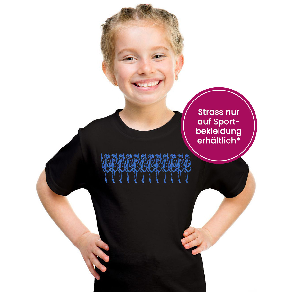 Preview: Glitzer-Motiv Garde blau