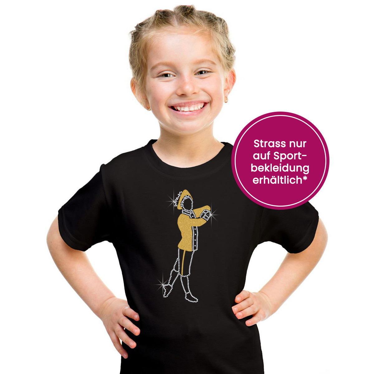 Preview: Strass-Motiv Tanzmajor gold