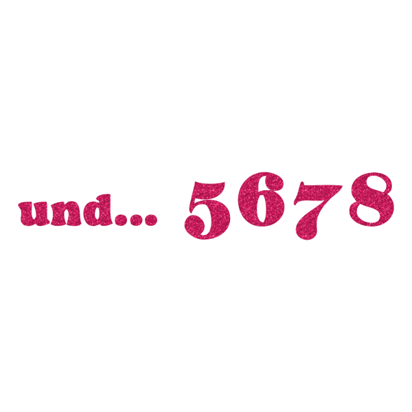 Glitzer-Motiv und...5678 pink