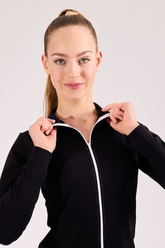 Jacke schwarz weiß