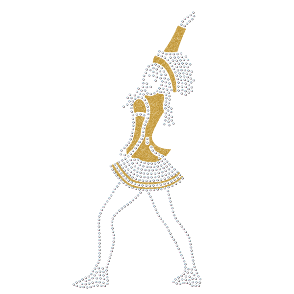 Preview: Strass Mariechen Grundstellung gold