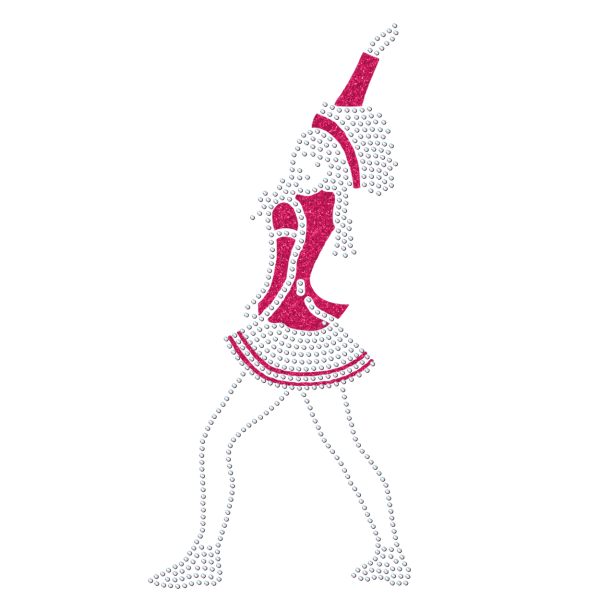 Strass Mariechen Grundstellung pink