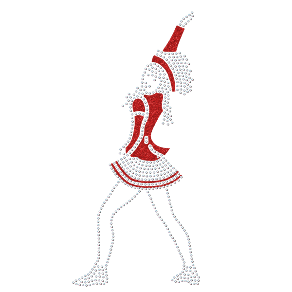 Strass Mariechen Grundstellung rot