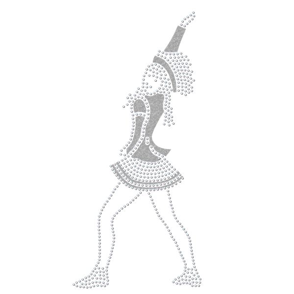 Strass Mariechen Grundstellung silber