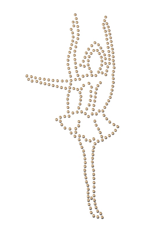 Strass-Motiv Mariechen gold