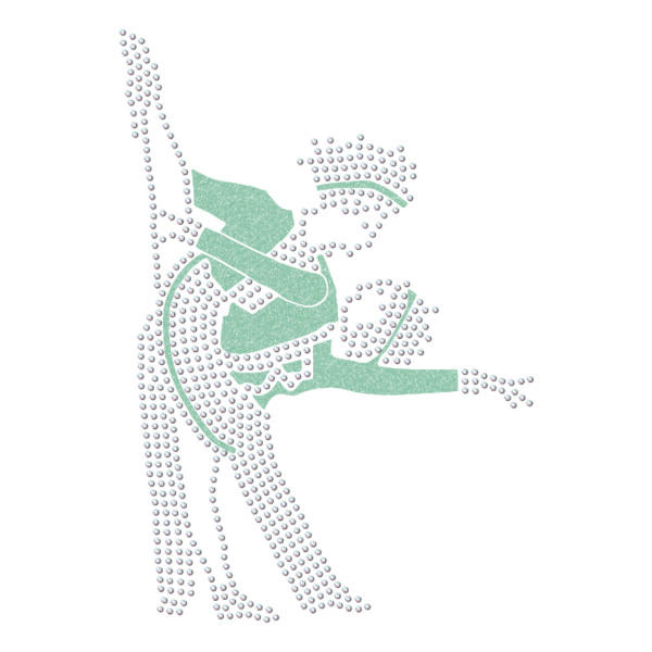 Strass-Motiv Tanzpaar Pose mint