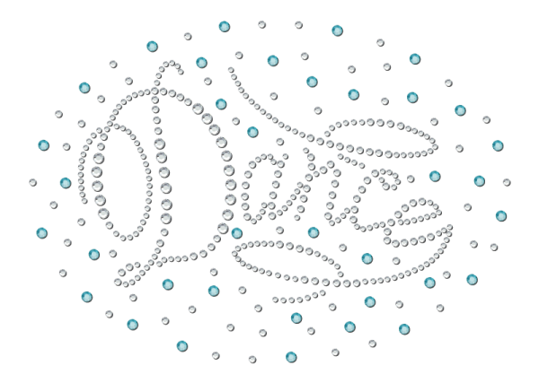 Strass-Motiv Romantic mint