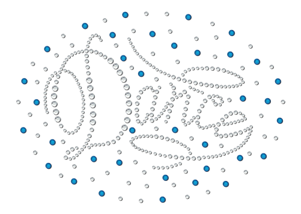 Strass-Motiv Romantic türkis