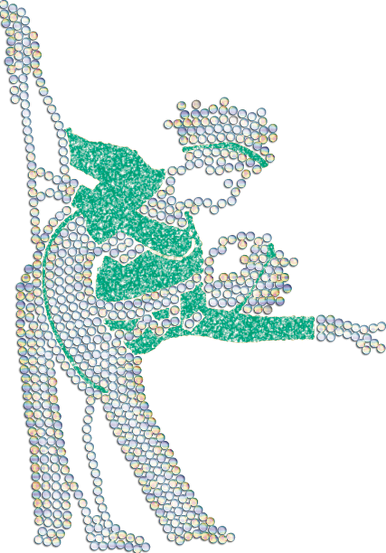 Strass-Motiv Tanzpaar Pose mint