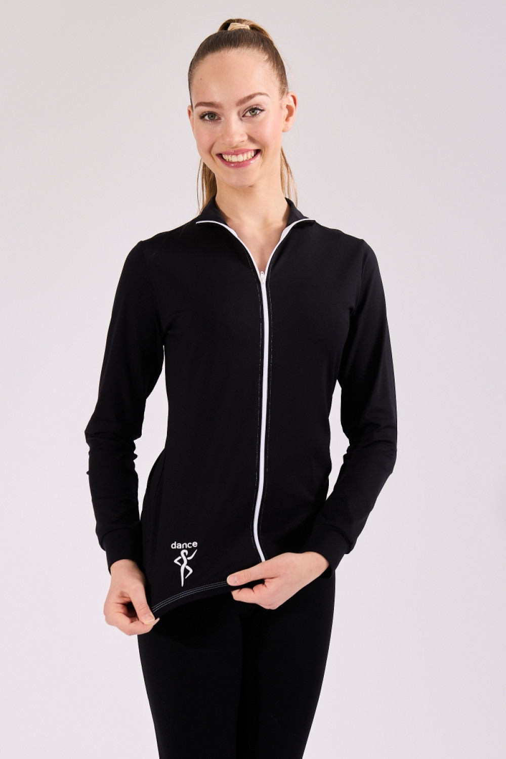Jacke schwarz weiß