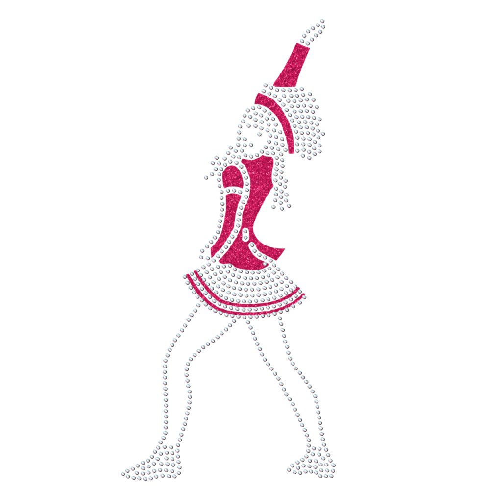 Strass Mariechen Grundstellung pink