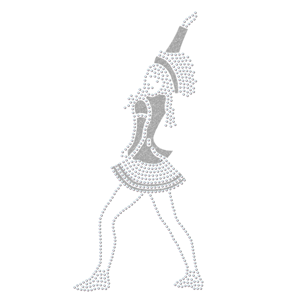 Strass Mariechen Grundstellung silber