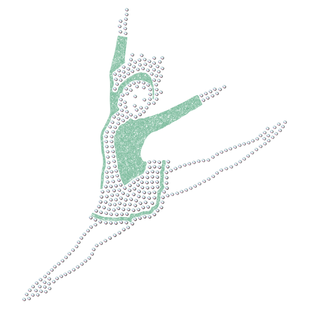 Strass-Motiv Mariechen Sprung mint