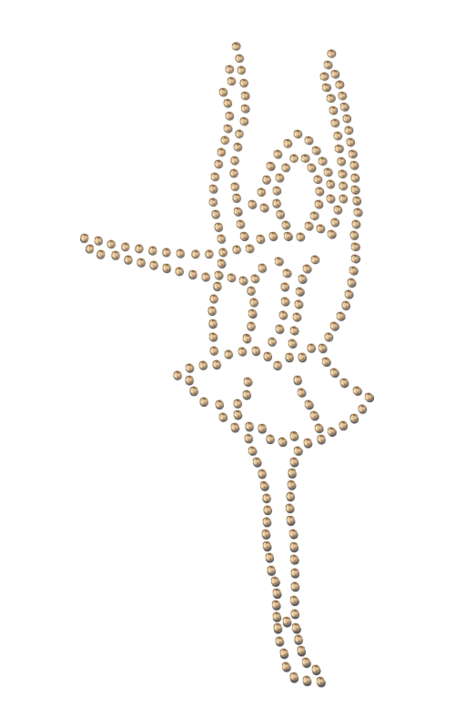 Strass-Motiv Mariechen gold