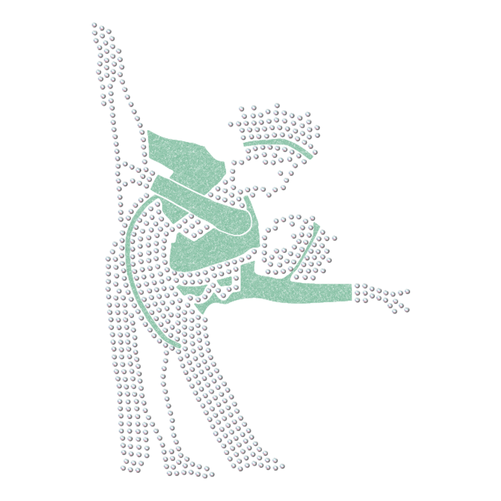 Strass-Motiv Tanzpaar Pose mint