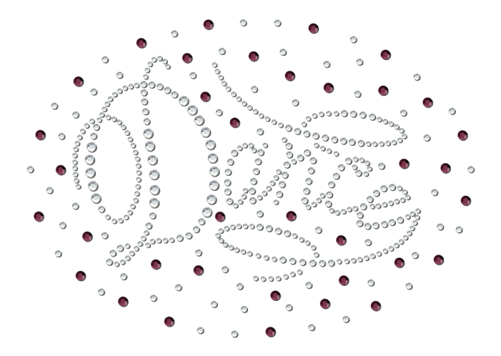 Strass-Motiv Romantic lila
