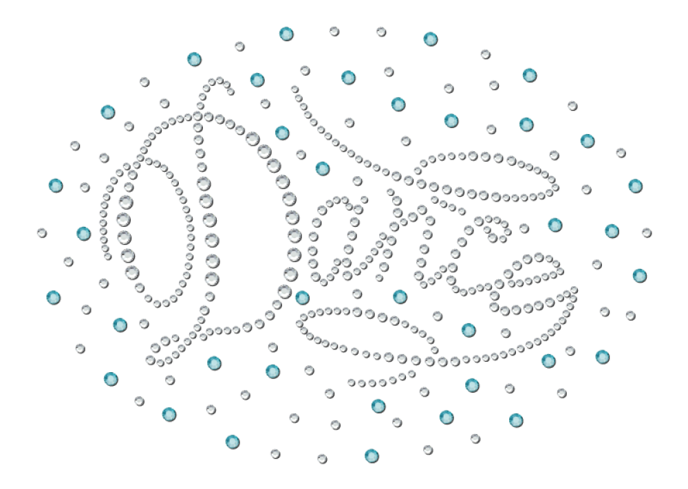 Strass-Motiv Romantic mint