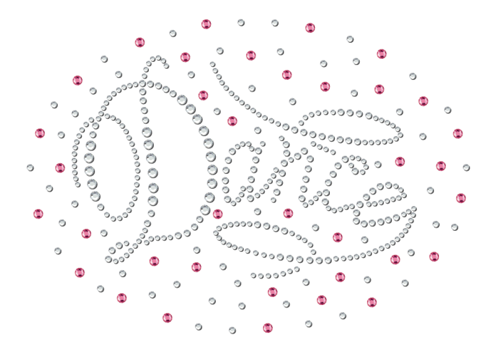 Strass-Motiv Romantic pink
