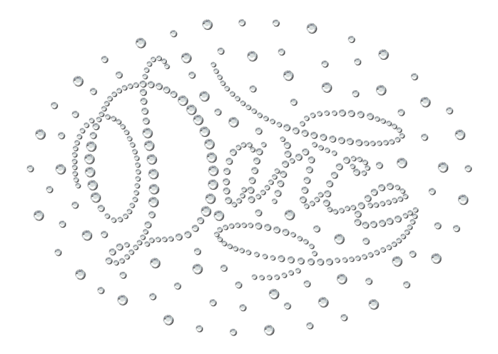 Strass-Motiv Romantic silber