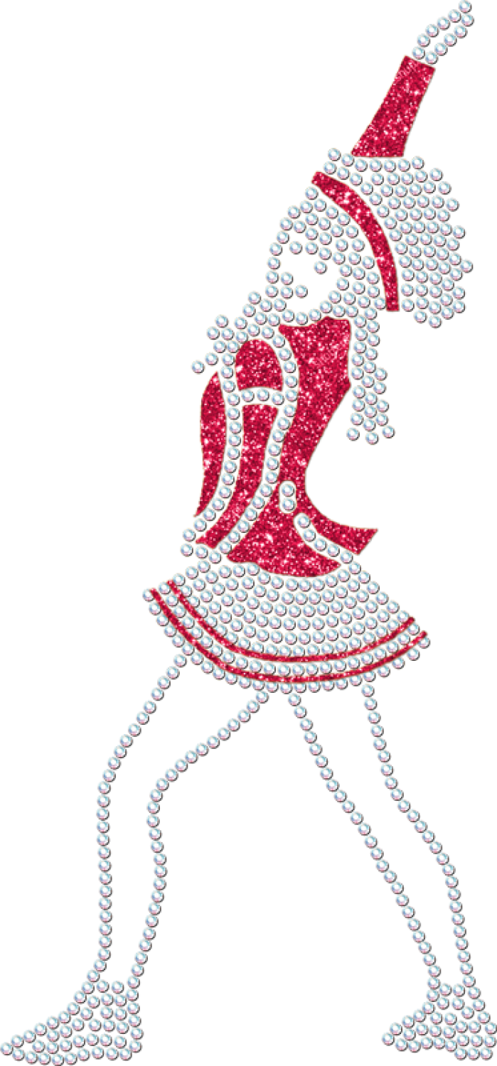 Strass Mariechen Grundstellung pink