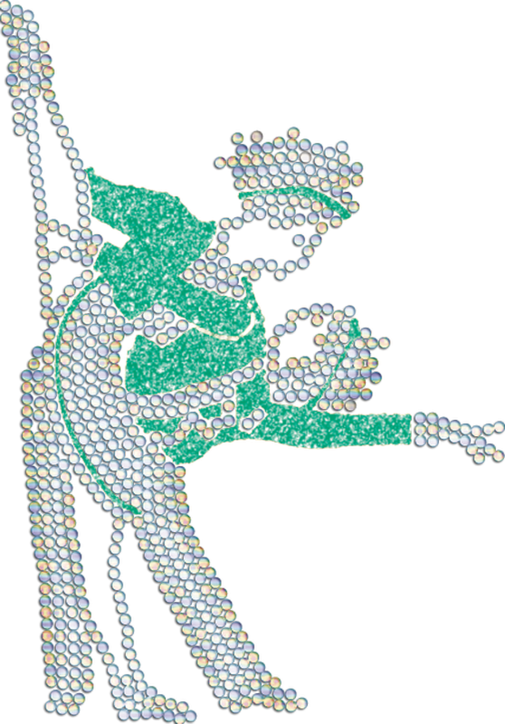 Strass-Motiv Tanzpaar Pose mint
